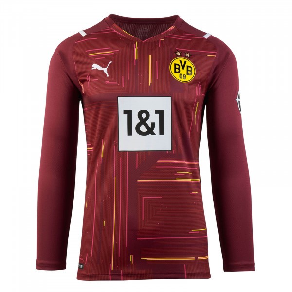 Thailand Trikot Dortmund Torwart 2021-2022 Rote Günstige Fußballtrikots